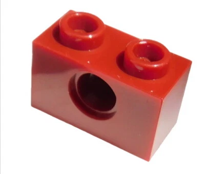Lego 50 Stück Techniksteine in dunkelrot 1x2 mit Loch (3700) Technic Steine Neu - Bild 1 von 4