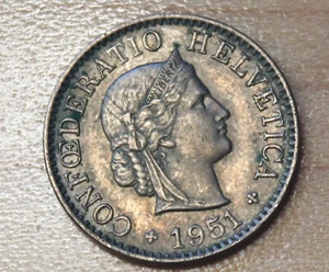 1951 Switzerland 5 Rappen - Picture 1 of 2
