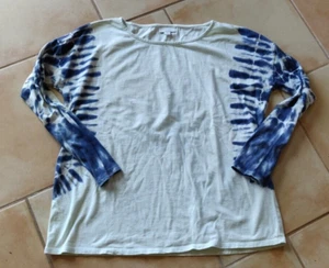 J Jill Cotton Top Tie Dye Mint Green Navy XS - Picture 1 of 3
