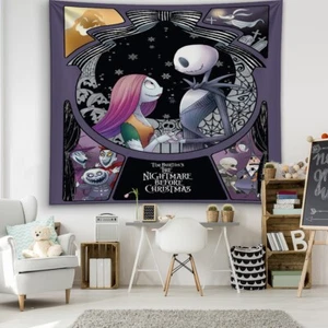 Nightmare Before Christmas Tapestry Wall Hanging Home Decor Single Double Sizes - Picture 1 of 24