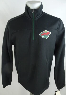 Minnesota Wild NHL G-III Men's 1/4 Zip Waffle Track Jacket - Image 1 of 4