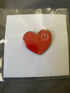 Giorgio Armani Heart Lapel Pin NIP - Picture 1 of 2