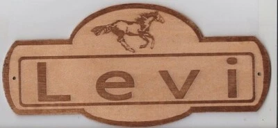 Oak Personalized Name Plates for Horse Stall - Image 1 of 2