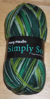 Mary Maxim Simply Sox Yarn, 100g, 459yd, Superwash Wool/Nylon, 1 Ball #13 Meadow - Image 1 of 2