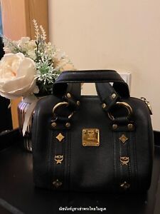 McM black leather handbag Authentic 