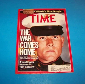 Time Magazine The War Comes Home / Lance Cpl. Thomas Jenkins 1991 - Picture 1 of 3