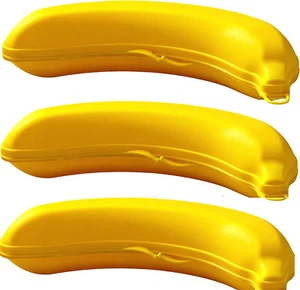 3X Banana Keeper Outdoor Travel Case Banana Protector Cute Carrier Yellow - Picture 1 of 7