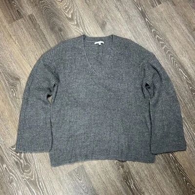 Rebecca Minkoff Remi Gray Long Sleeve V-Neck Mohair/Wool Blend Sweater Size S - Image 1 of 4
