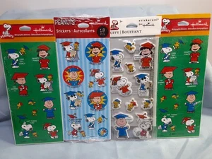 Lot of 4~ Hallmark Peanuts Gang Graduation Sticker Packs~ Free Shipping - Picture 1 of 4