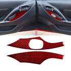 2pcs Red Carbon Fiber Window Switch Panel Interior Trim For Toyota Celica 2000-0