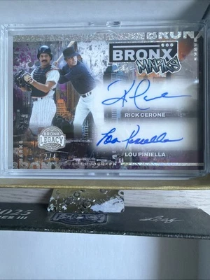Leaf Bronx Legacy 2025 doble automático 2/4 Rick Cerone & Lou Piniella M2-12 Foto 1 de 2