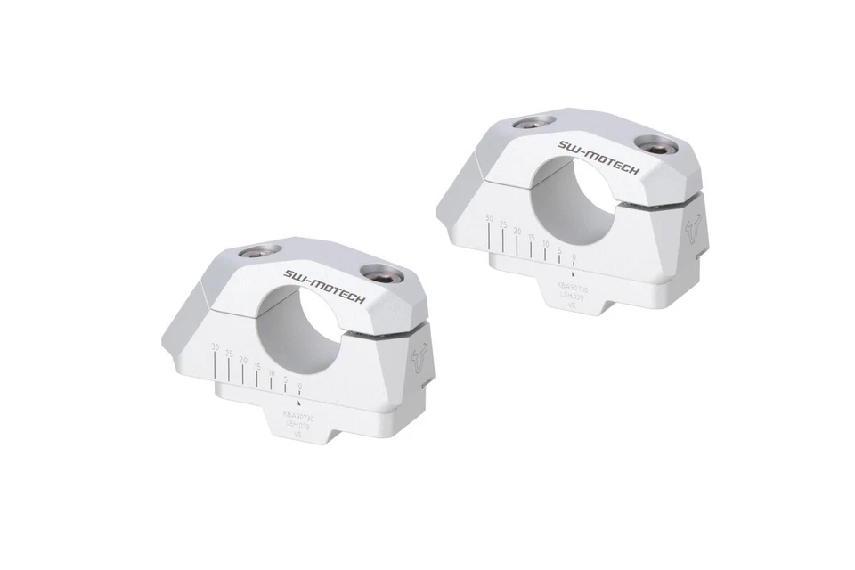 Lenkerverlegung variabel für Ø28 Lenker m. Versatz Silbern. BMW F 850 GS/Adv - Bild 1 von 1