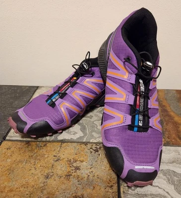 Salomon Speedcross 3 Womens Shoes Size 9 Purple Black Running Trail EUC - Image 1 of 4