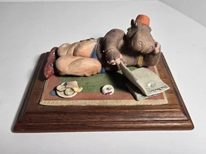 1981 Henry Cavanagh Hippopotamus Coll. Hippo Sunday Morning On The Nile Damaged - Picture 1 of 13