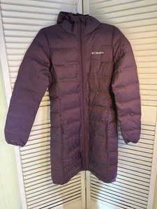 COLUMBIA Responsible Down 650 parka invernale piumino lungo donna S viola #4a3 - Foto 1 di 6