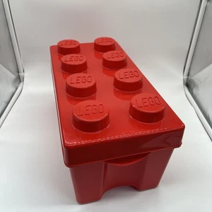 LEGO Classic 2 x 4 *EMPTY* Red Storage Tub Box Container 8 Studs 14" - Picture 1 of 4