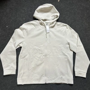 Original Penguin Sport Hoodie Mens Silver Birch Full Zip Jacket Athletic, XL - Picture 1 of 6