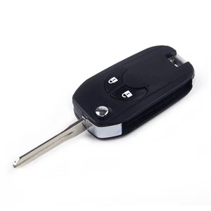 2 pulsanti Chiave pieghevole guscio fit for NISSAN Juke Cube Micra Note Qashqai - Picture 1 of 4