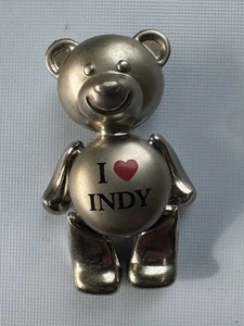 I LOVE INDY BEAR MAGNET , COLLECTIBLES SOUVENIRS FRIDGE MAGNET - Picture 1 of 4