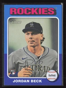 2024 Topps Heritage High Number - Dark Blue Border - #717 Jordan Beck - RC - Picture 1 of 2