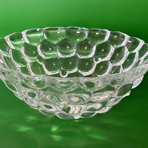 Signed Orrefors Hallon Bubble Bowl – Anne Nilsson Vintage Swedish Crystal - Picture 1 of 9
