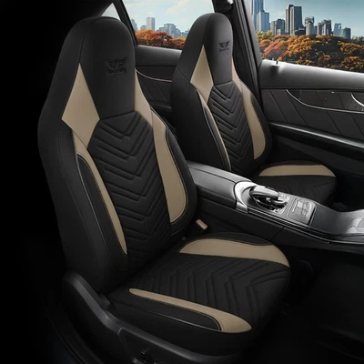 Seat Covers Suitable A for Subaru Justy Black Beige 1255P043 - Image 1 of 4