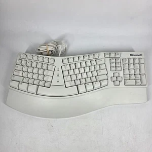 Microsoft Natural Keyboard Elite  Ergonomic Wired Keyboard White - Picture 1 of 8