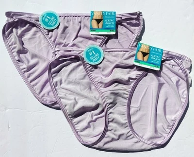 Vanity Fair Illumination String Bikini Panties 18108 Lilac 8/XL Set of 2  NWT - Image 1 of 4
