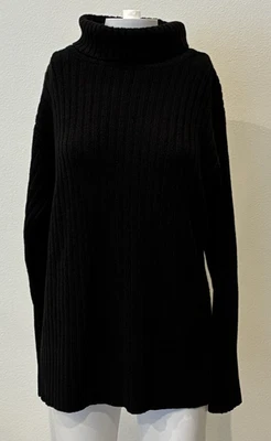 Suéter De Colección Express Tricot Para Mujer De Gran Tamaño Acanalado Cuello Alto M Negro Y2K Años 90 Foto 1 de 4