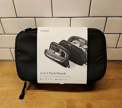 Orbitkey 2-in-1 Tech Pouch Black New - Image 1 of 4