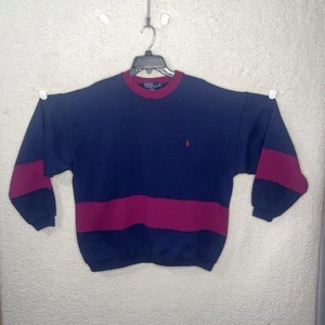 VTG Polo Ralph Lauren Colorblock Crewneck Sweatshirt Mens XL 1990s USA Made - Picture 1 of 16