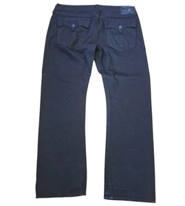 True Religion Black Canvas Pants Men's Size 40x32 SLIGHT HEEL DRAG - Picture 1 of 16