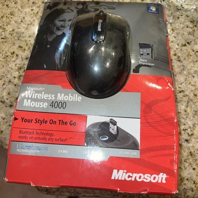 Microsoft Mobile 4000 Wireless BlueTrack Mouse New SEALED 1383 "Box Wear - Image 1 of 4