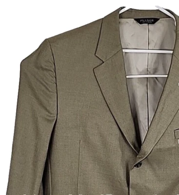 Jos. Chaqueta de traje A Bank para hombre verde oliva a cuadros mezcla de lana de seda, talla 48L Foto 1 de 4