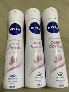 (3)Nivea PEARL & BEAUTY Aerosol Antiperspirante 150ml for Women Made in Mexico - Picture 1 of 3