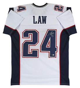 Ty Law Authentic Signed White Pro Style Jersey Autographed BAS Witnessed - Picture 1 of 7
