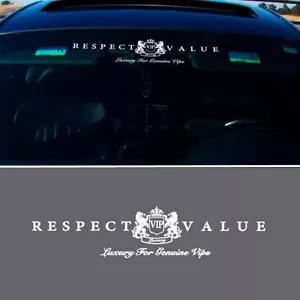 Calcomanías de carreras JDM VIP RESPET VALUE carrocería de coche parabrisas delantero trasero pegatina deportiva - Imagen 1 de 16