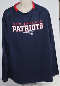 New England Patriots NFL Team Apparel Mens XL Blue Long Sleeve Shirt-NWT - Picture 1 of 3