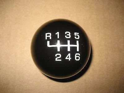 6 speed shifter shift knob ball BLACK : 2015-2023 Ford Mustang + Focus Fiesta ST - Image 1 of 3