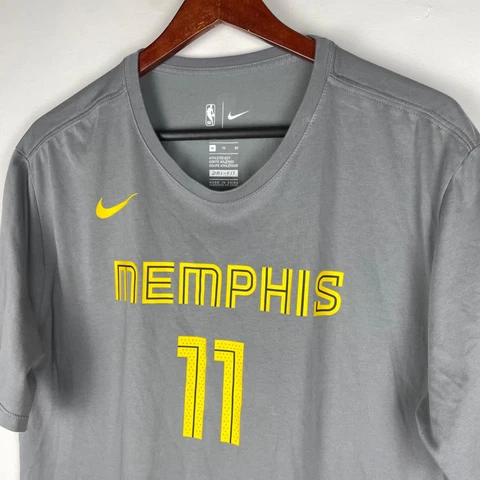 Memphis Grizzlies Mike Conley T Shirt Men XL Gray Yellow Nike Dri-Fit 11 Cover