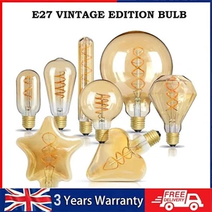 E27 Retro Vintage Edison Lamp Flexible LED Spiral Filament LED Light Bulb - Picture 1 of 43