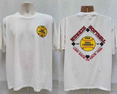 Vintage Northern Illinois Huskies NIU Softball MAC CHAMPS T- Shirt -Size XL  *B1 Cover