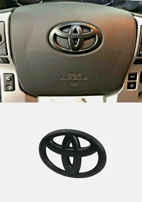 For Tacoma Tundra Sequoia Rav-4 Blackout Steering Wheel Emblem Overlay Protector - Image 1 of 4