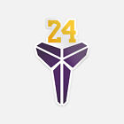 Koby Bryant Logo 24 Lakers Basketball - Los Angeles Aufkleber Kunstaufkleber