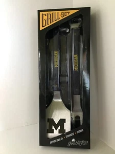 University Of Michigan Brand New Grill Set 3pcs - Picture 1 of 4