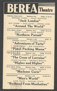 1944 PC BEREA THEATRE OH JACK LONDON S. HAYWARD & M O'SHEA  SEE INFO - Picture 1 of 1