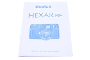 ✅ KONICA HEXAR RF CAMERA ORIGINAL INSTRUCTIONS MANUAL DUTCH 126 - Picture 1 of 3