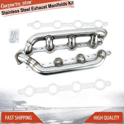 Stainless Steel Headers Manifolds Fit 1999-2002 Ford F250 F350 F450 F550 7.3L - Image 1 of 4