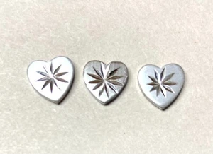 95 pc Silver color Heart, silver etched star -Findings Jewelry Making - Picture 1 of 3