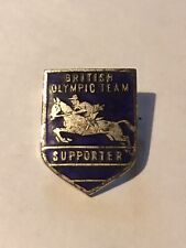 Vintage 1960 British Olympic Team Equestrian  Supporters badge